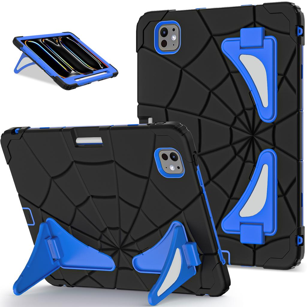 For iPad Pro 11 (2025)/11 (2024) Case Silicone+PC Kickstand Tablet Cover