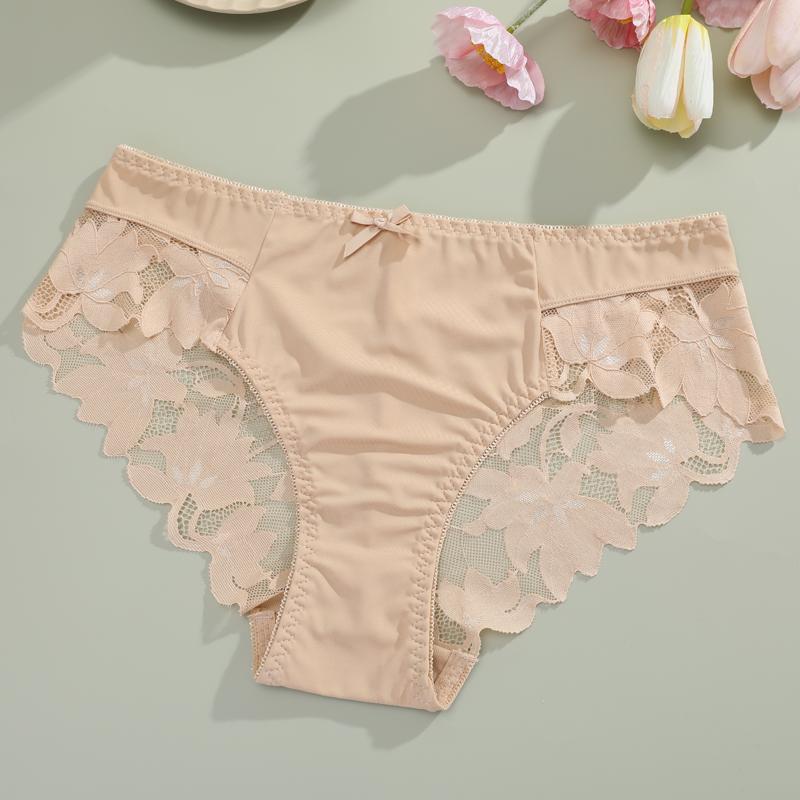 1 Stück Damen High Waist Plus Size Spitze Unterwäsche, Modisch, Atmungsaktiv, Weich und Bequem Damen Unterwäsche, Hochwertige Sexy Unterwäsche