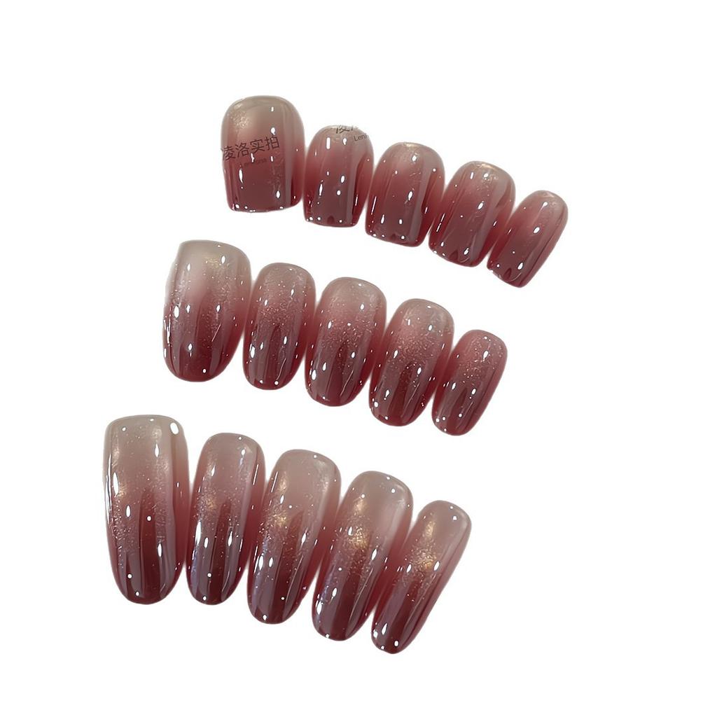 Press On Nails Medium Stiletto Glitter Fake Nails Press Ons with Design Reusable Acrylic False Nail Full Cover Glue On Nail Stick On Nail for Women