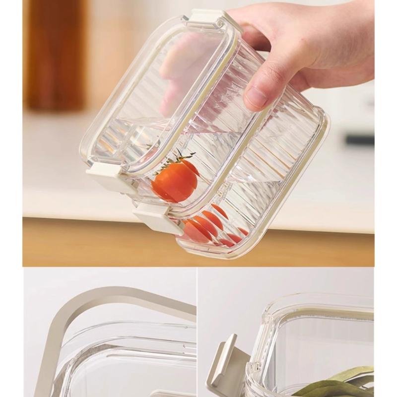 Space Efficient Spice Organiser Leakproof Stackable Container Transparent Kitchen Storage Box For Herbs Seasonings Salt