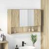 Mirror Cabinet Sonoma Oak 80 X 17 X 55 Cm Engineered Wood