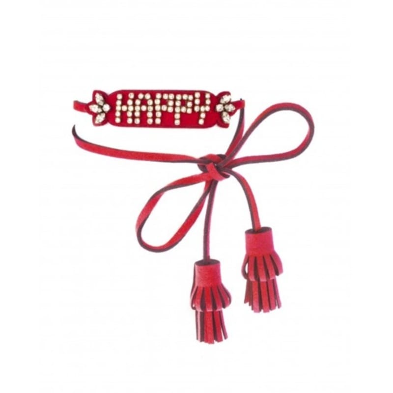 

shourouk Blabla Alcantara Bracelet - HAPPY Red