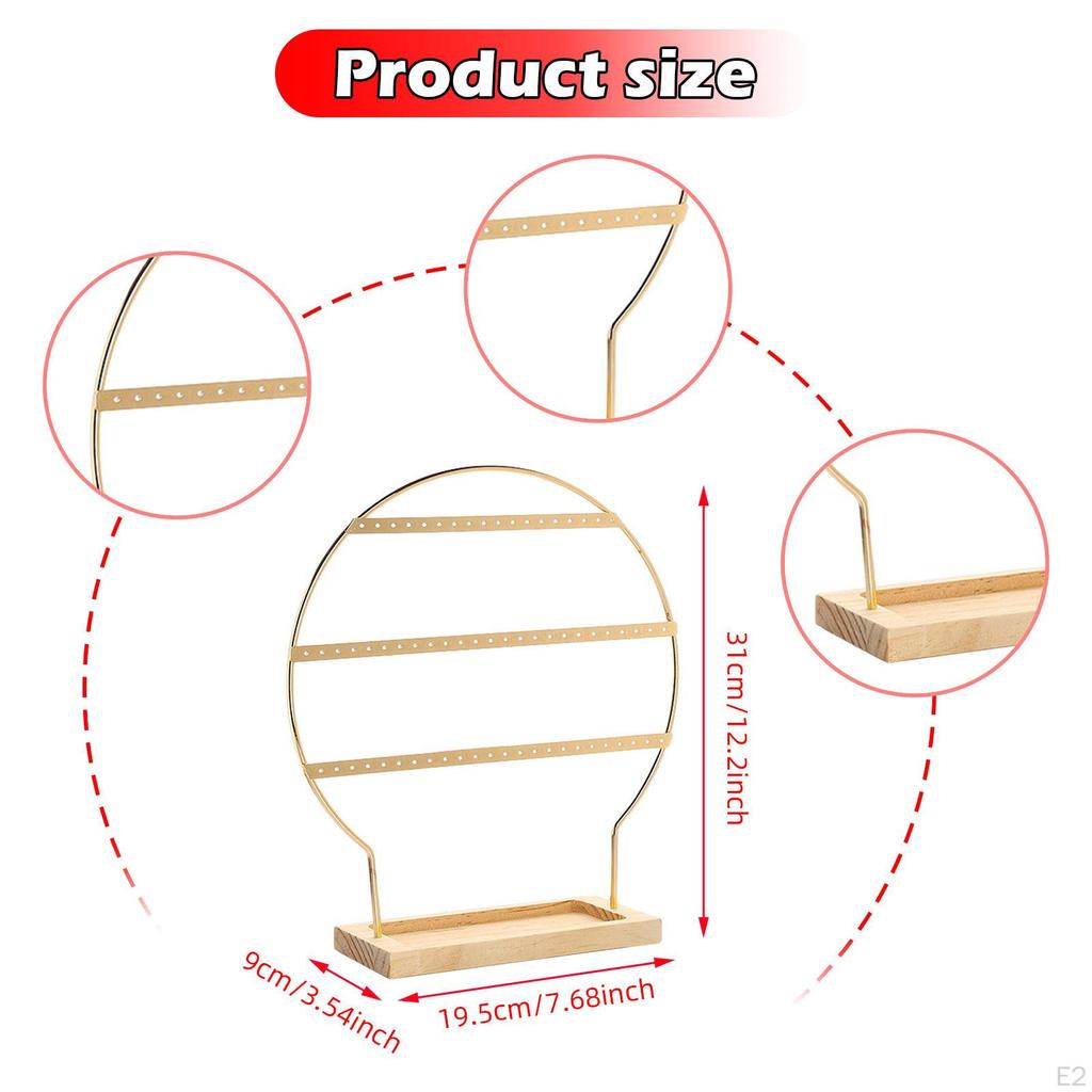 3 Layers Earring Holder Organizer Ear Stud with Holes for Girls Gift