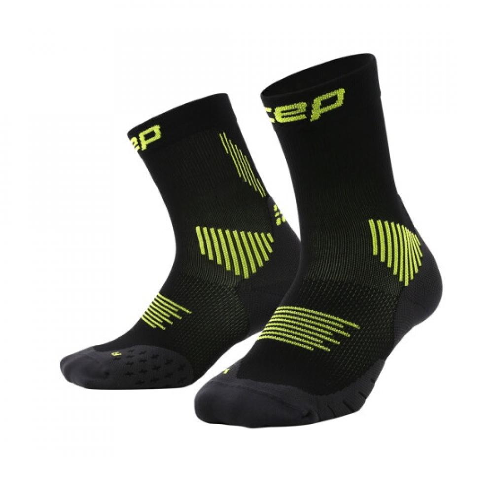 Cep Women S Core Run compreSSion SockS Mid Cut 5.0 Black Lime Wp7clr