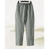Einfarbige Leinenhose Herren Locker Leinen Freizeit Hose Frühling Sommer Zuhause Gerade Weich Bequem Hose