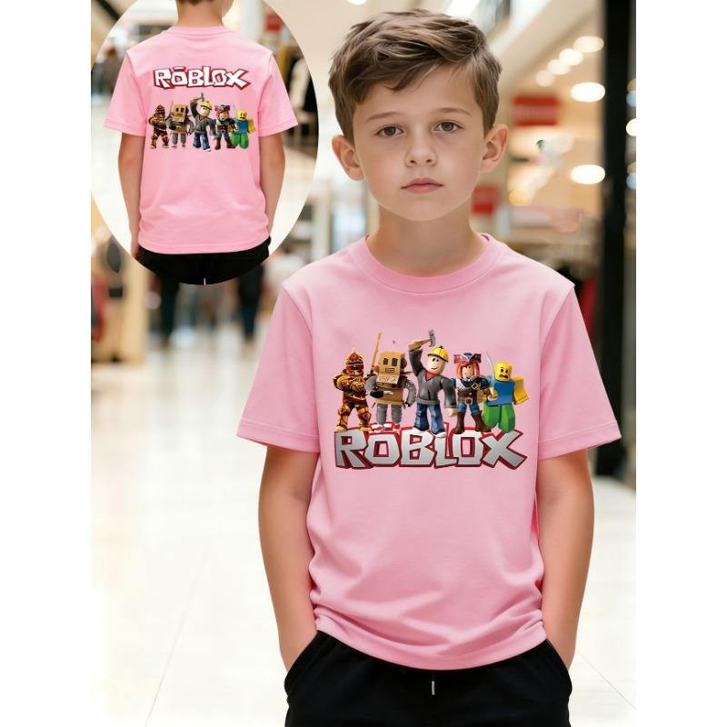 Summer Women s Men s Roblox Family Print Short Sleeve T-Shirt Cartoon Plus Size Cotton children Boy Girl T-Shirt 110