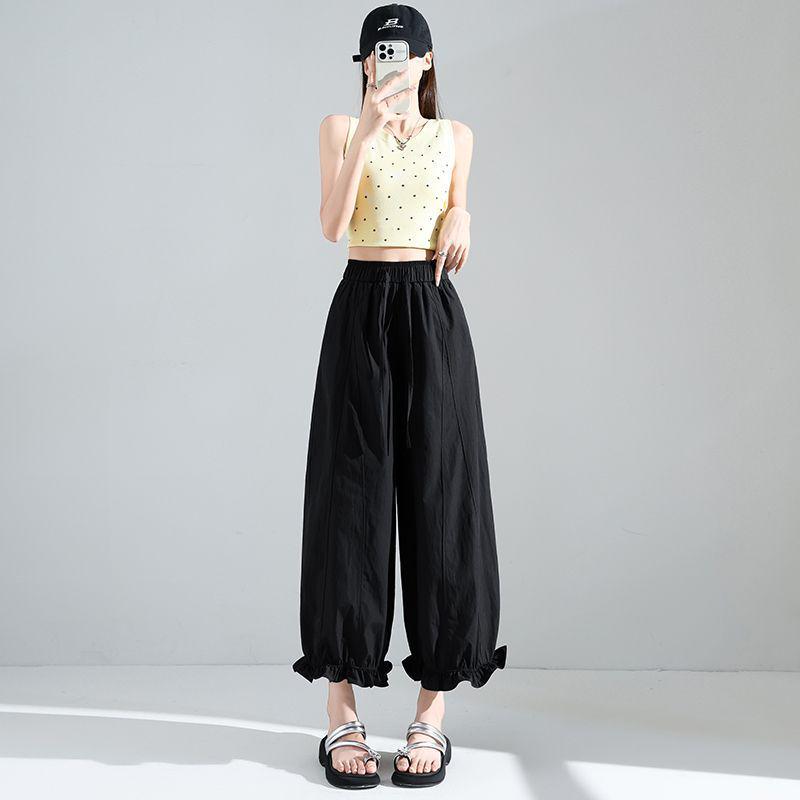 Women's Summer 2026 Lightweight Wide-Leg Lantern Pants