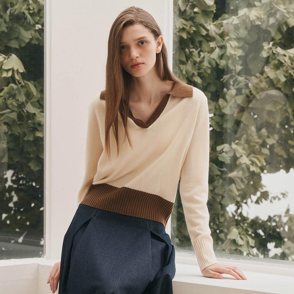 WEDNESDAY DELIGHT Wd_Collar Knit Sweater