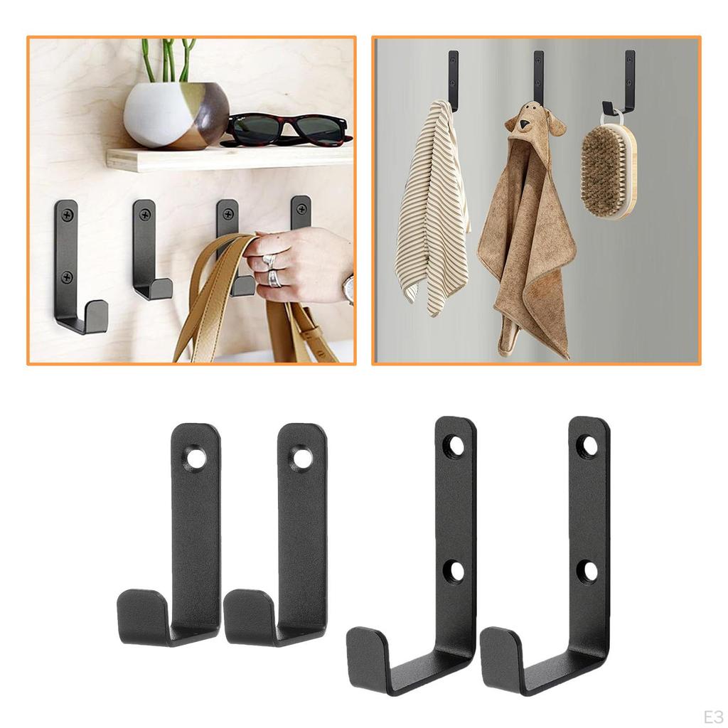2 Pieces Wall Hook Coat Hanger Easy to Install Multi Purpose Hanging for Entryway Door Storage
