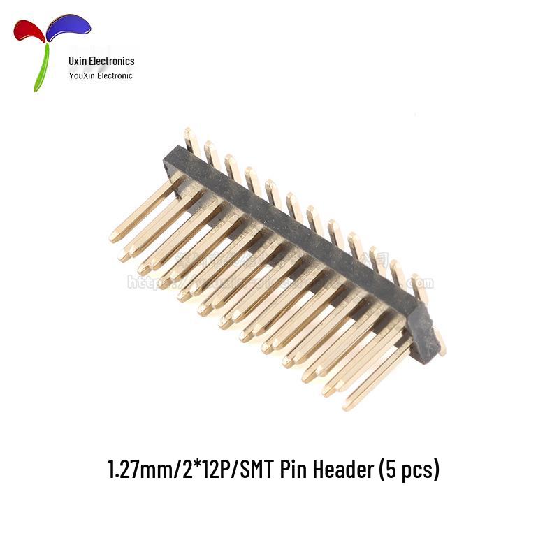 1.27mm Pitch Double Row SMT Header, 2x2 To 2x50 Pin Configuration