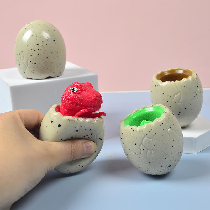 Cute Dinosaur Cup Egg Squeeze Toys Soft Glue Prank Vent Fidget Toy Stress Relief Decompression Gifts For Kids Adults Vent Cup