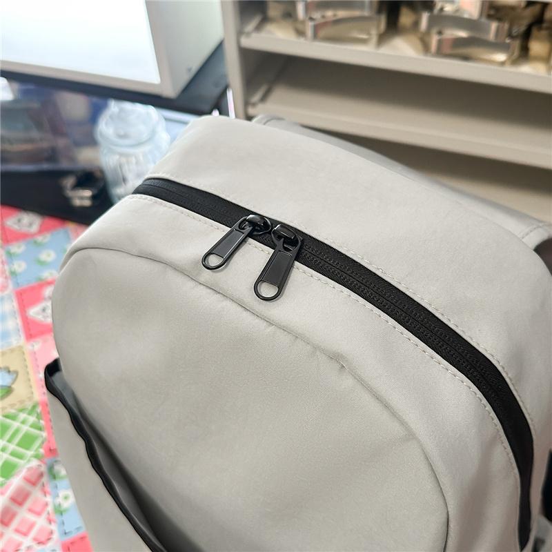 Solid Color Women's Backpack Student Schoolbag