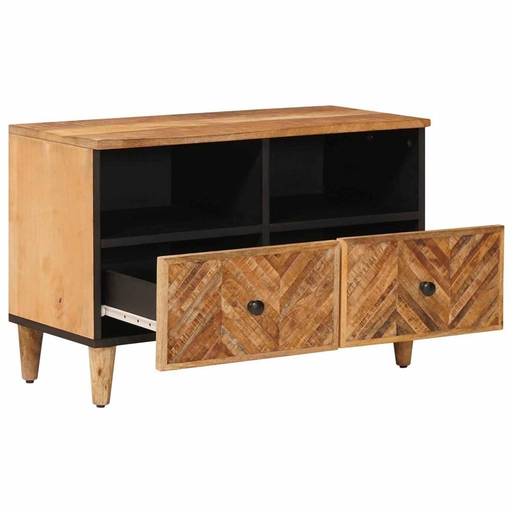 Storage Cabinet In Brown 70 X 33.5 X 46 Cm Solid Mango Wood