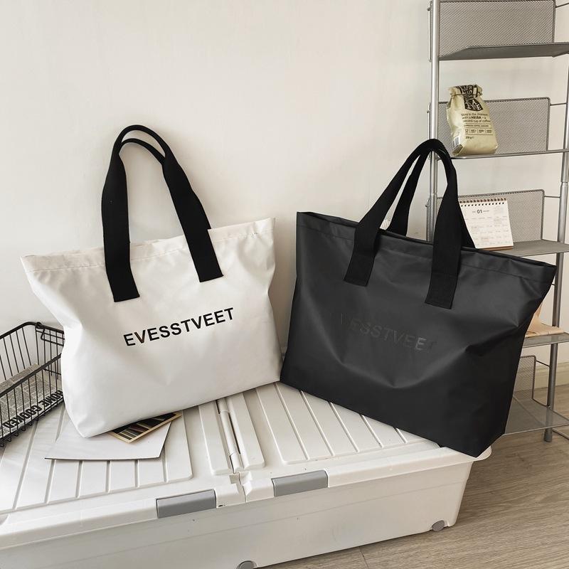 

Сумка через плечо Женская короткая и легкая портативная сумка для деловых поездок Японская и корейская дорожная сумка-тоут Сумка для фитнеса Мужская багажная сумка Дорожная сумка чёрный