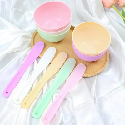 2pcs/set Silicone Mask Mud Essential Oil Bowl Mask Stick Face Mask Powder Mixing Bowl Spatula Masks Brush Skin Care Tools