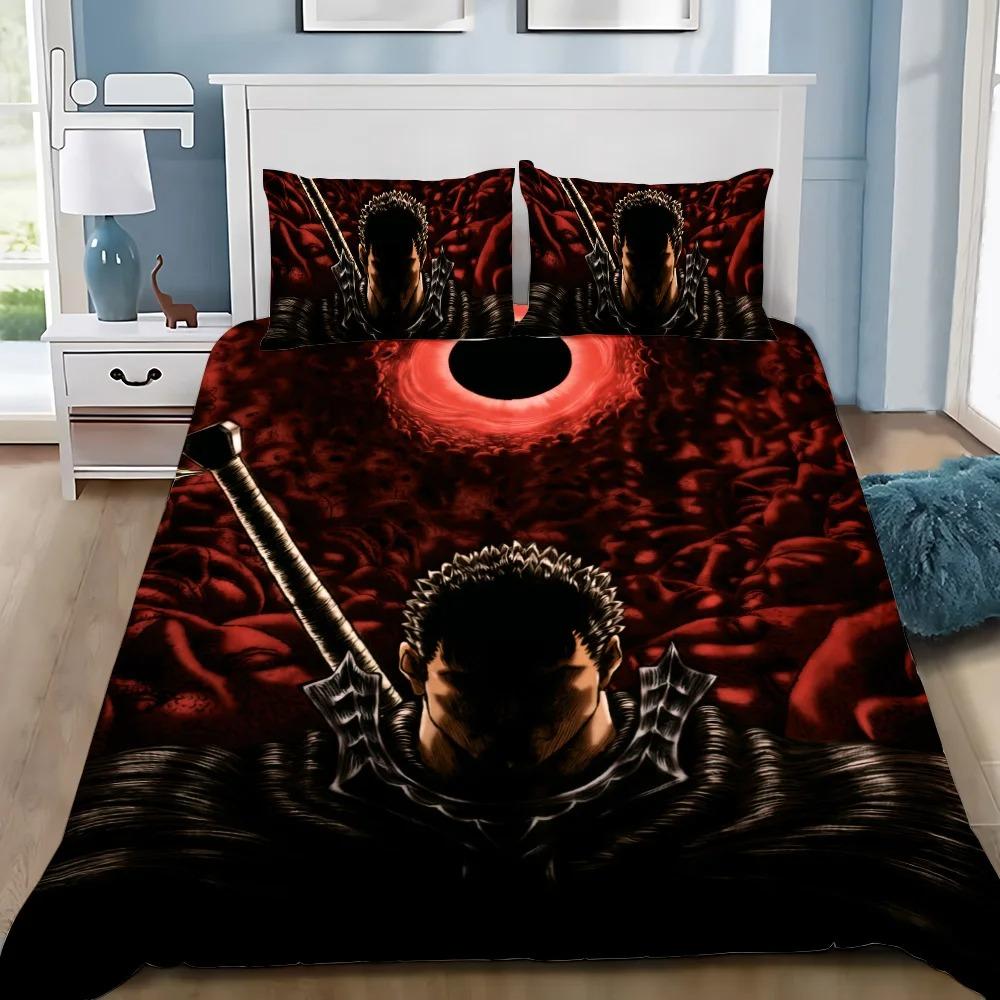Anime Berserk Duvet Cover Pillowcase Bedding Set Adult Boy Girl Bedroom Decoration Children Gift Single Double Large Size