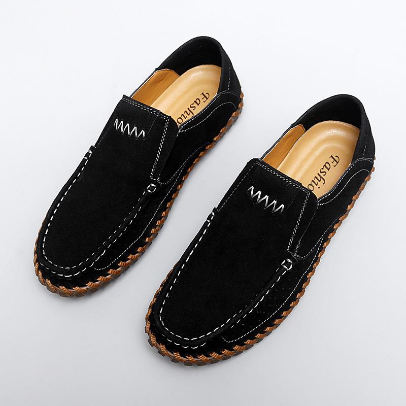 Men's Leather Casual Shoes Handmade Loafers Comfortable Men's Slip On Shoes Flat Moccasins Men's Sneakers
