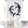 1pc Whale Ocean Theme Shower Curtain Modern Design Polyester Fabric Bathroom Decor Tub Divider Hanging Drape with 12 Hooks