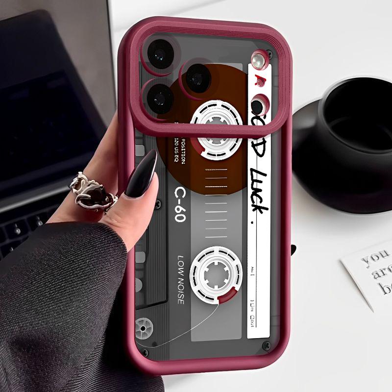 Tape Print Handyhülle für iPhone Air 16e 17 16 15 14 Pro Max 13 12 Pro 15 16 14 Plus Stoßfestes Silikon Weiche TPU-Hülle