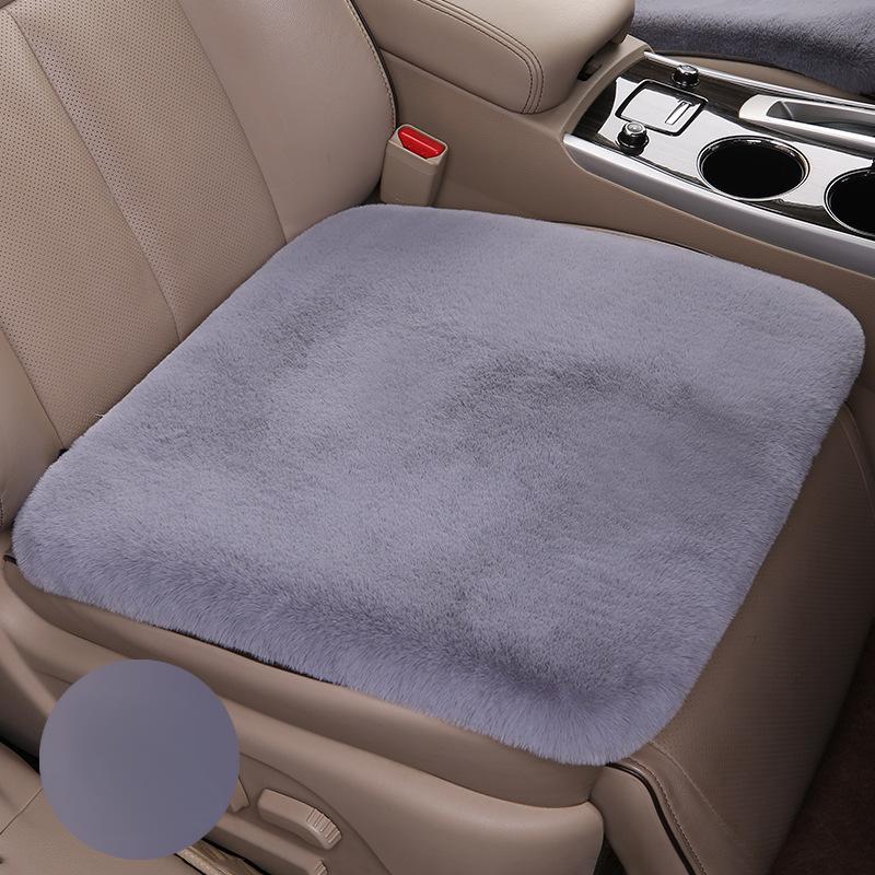 Car Seat Cushion Winter Short Plush Single Piece Backless Three-piece Set Winter Warm and Thick Rabbit Plush Car Seat Cushion
