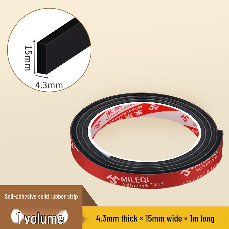 Mileqi EPDM Self-Adhesive Shock-Absorbing Anti-Slip Rubber Pad Strip