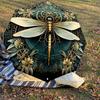 1PC Dragonfly Art Nouveau Automatic Open/Close Umbrella with Windproof, 8-Rib Sturdy Canopy, Durable Ribs, Fashionable Design1314A