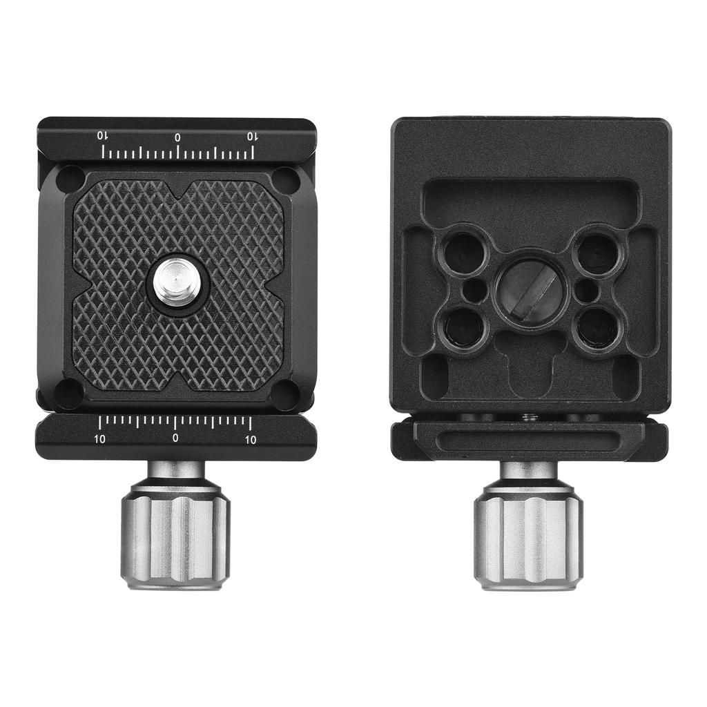 Aluminum Alloy Quick Release Plate Clamp Adapter with QR Plate 1 4 Inch Screw Connector Built in Bubble Levels for with