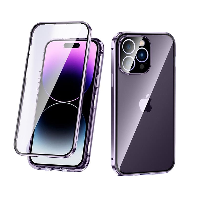 Applicable To iPhone11 Buckle Goggles Magneto Double-sided Glass 11 Mobile Phone Case Metal XR Apple 1P