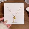 Guofeng Hollow Lucky Bag Necklace Women's Light Luxury Niche Design Collarbone Chain Fashion Sweater Chain