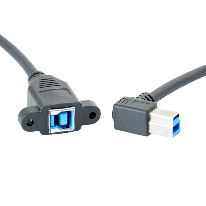 USB3.0 B Male To USB3.0 Female Printer Extension Cable Screw Mount Panel for Industrial Printer Hard Drive Enclosure