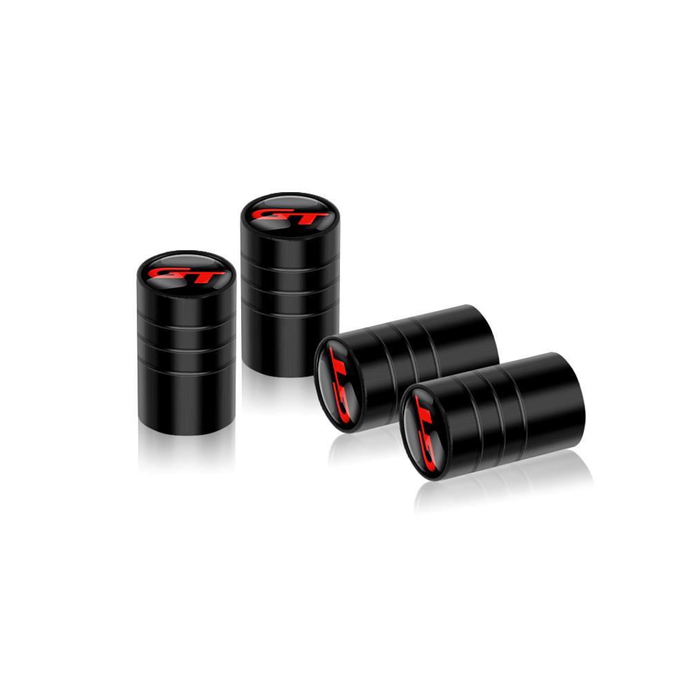 4pcs GT Badges Car Styling Wheel Tire Valve Stem Cap For BMW Mercedes Benz Ford Renault Kia Peugeot Volvo Honda Volkswagen Skoda