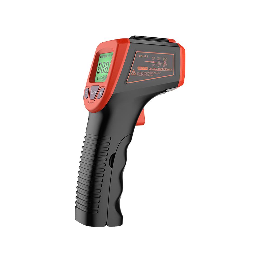 

Инфракрасный термометр-пистолет -50~600°C ЖК-дисплей Промышленный электронный термометр Бесконтактный цифровой термометр Температура Мясо Еда Конфеты Духовка Холодильник Термометр красный