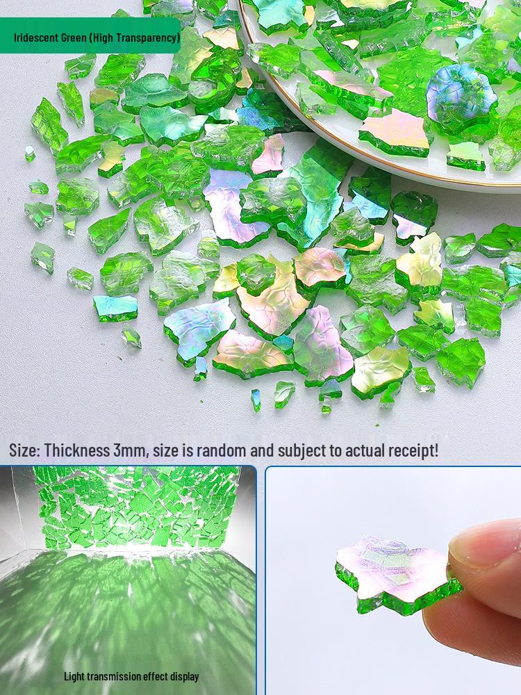 DIY Irregular Colored Tempered Glass Mosaic Candle Holder Coaster Lantern