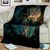 Tree of Life Mystical Celtic Art Print Flannel Blanket Cozy Warm Throw Sofa Bedroom Present Indoor Home Party Lounge Decor
