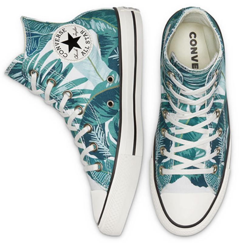 Converse Chuck Taylor All Star Hi Casual Colorful High-Top Canvas Shoes Unisex White and Green