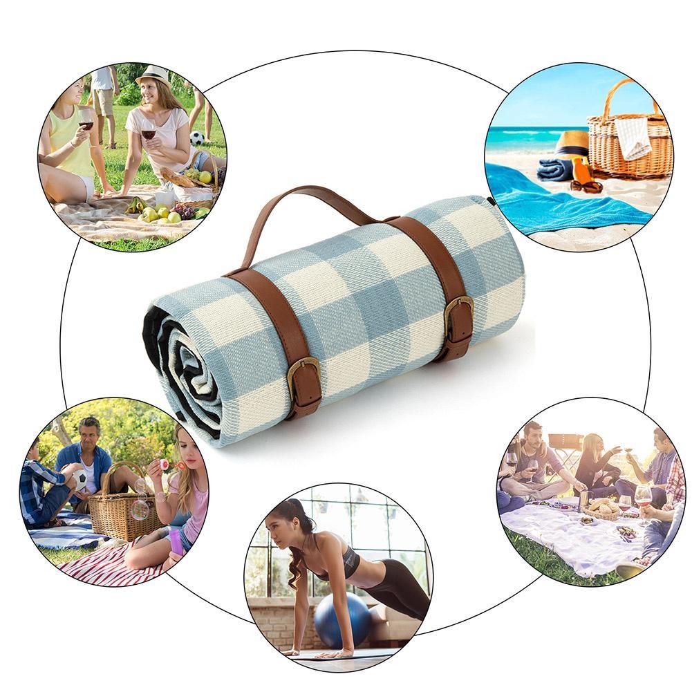 Picnic Mats Thicken Outing Camping Beach Mat Leather Bandage Picnic Blankets Cloth Moisture-Proof for Outdoor Trekking Campiing