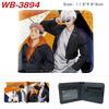 Jujutsu Kaisen Anime Wallet Gojo Satoru Yuji Itadori Print Short Bifold Card Holder Coin Purse PU Leather for Men Women 1pcs