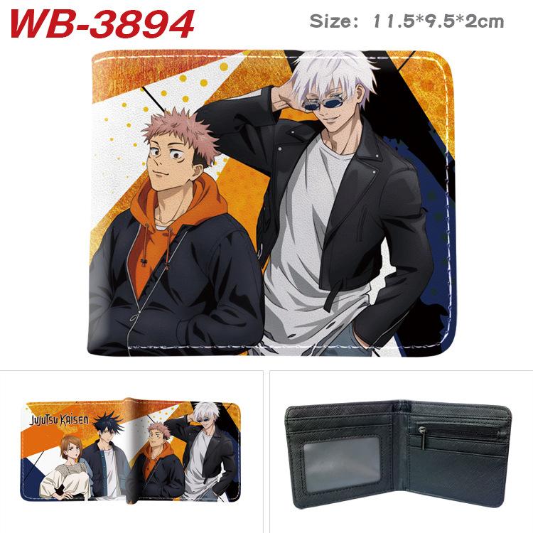 Jujutsu Kaisen Anime Wallet Gojo Satoru Yuji Itadori Print Short Bifold Card Holder Coin Purse PU Leather for Men Women 1pcs