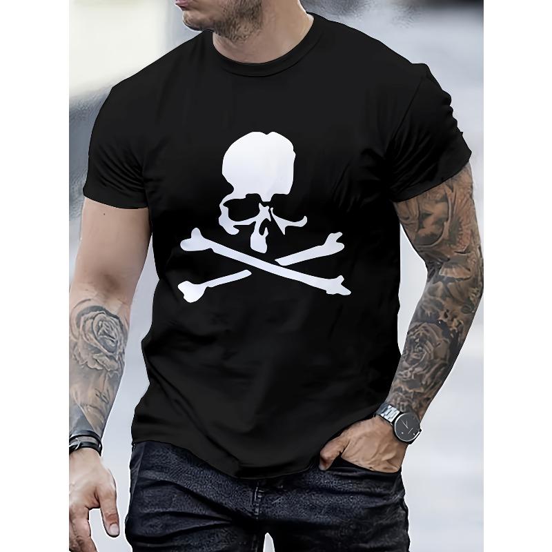 T-shirt da uomo estiva stampata a maniche corte