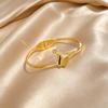 Stainless Steel Bangles for Women Vintage Butterfly Zircon Can Open Bracelet Jewelry Accessories Gifts for Friends Lover