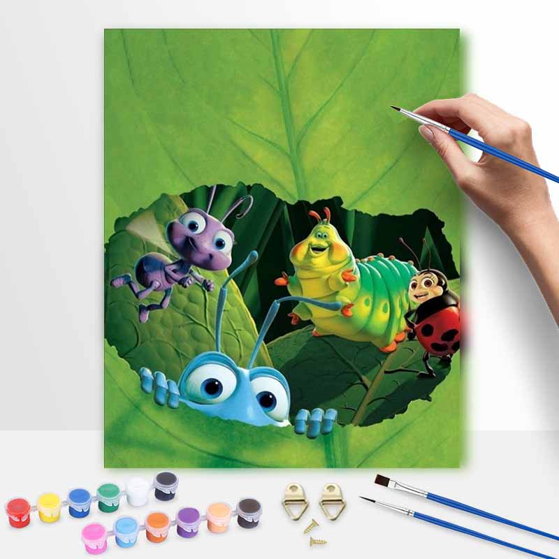 Disney A Bug s Life Paint by Numbers Painting Art Kit Home Decor Gift 20x30cm