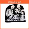 Halloween Skeleton Knit Hat With Breathable Acrylic For Cosplay And Party Wear