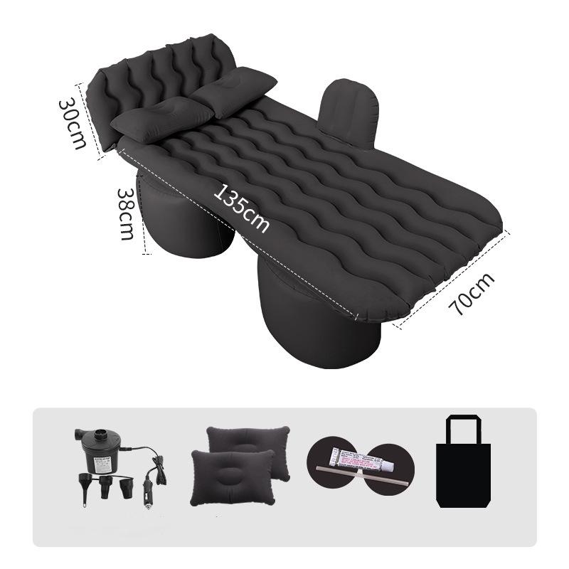 Inflatable Car Mattress Outdoor Camping Inflatable Bed PVC Flocking Multifunctional Car Inflatable Bed Car Accessories