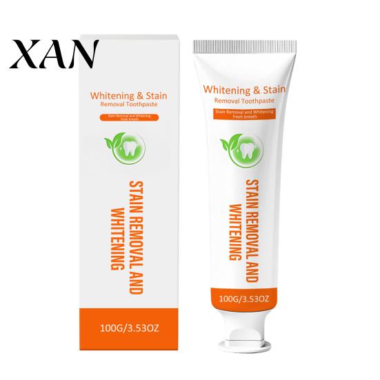100G Care Toothpaste Stain Removal Teeth Whitening Toothpaste, Gentle Cleansing for Men Women, Fresh Breath Oral Mints Flavor Plaque 100g