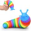 3D Flexible Articulated Slug Snail Toy - Colorful All Ages Anti-Anxiety Sensory Relief Fidget Toy for Children