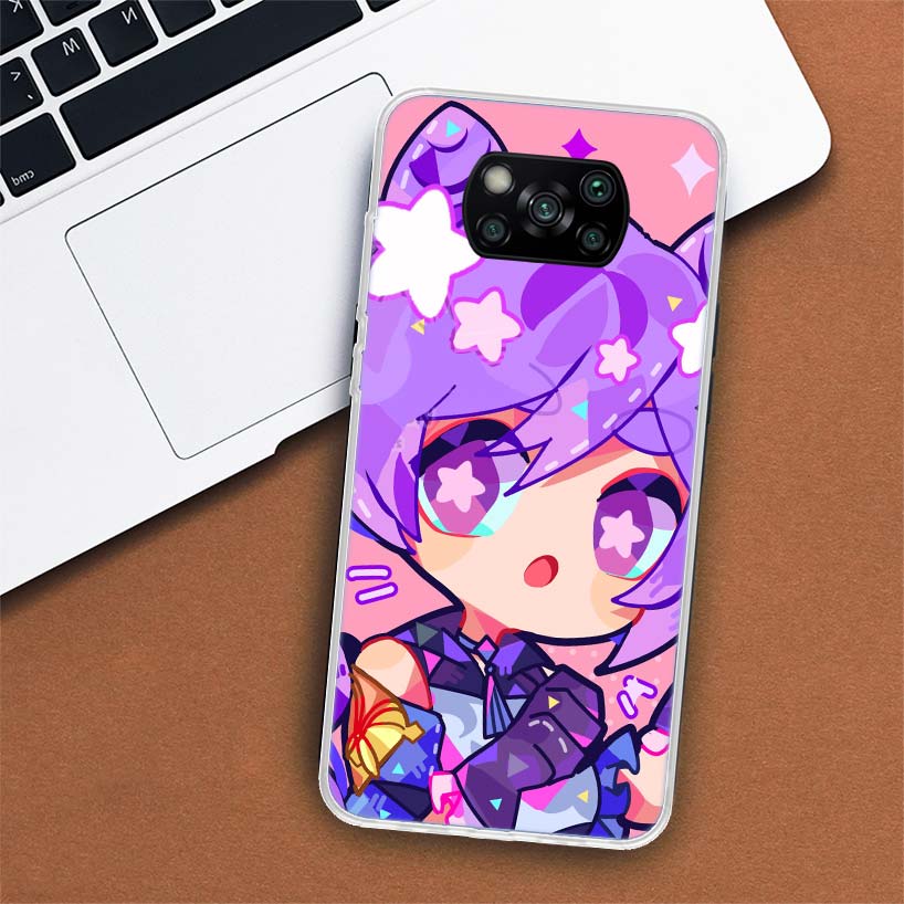 Genshin Impact Cute Phone Case For Xiaomi Poco F7 Ultra X7 X6 Pro X5 Redmi 15 15C 13 13C 12 12C 10 10A 10C 9 9A 9C 9T Shell Poco
