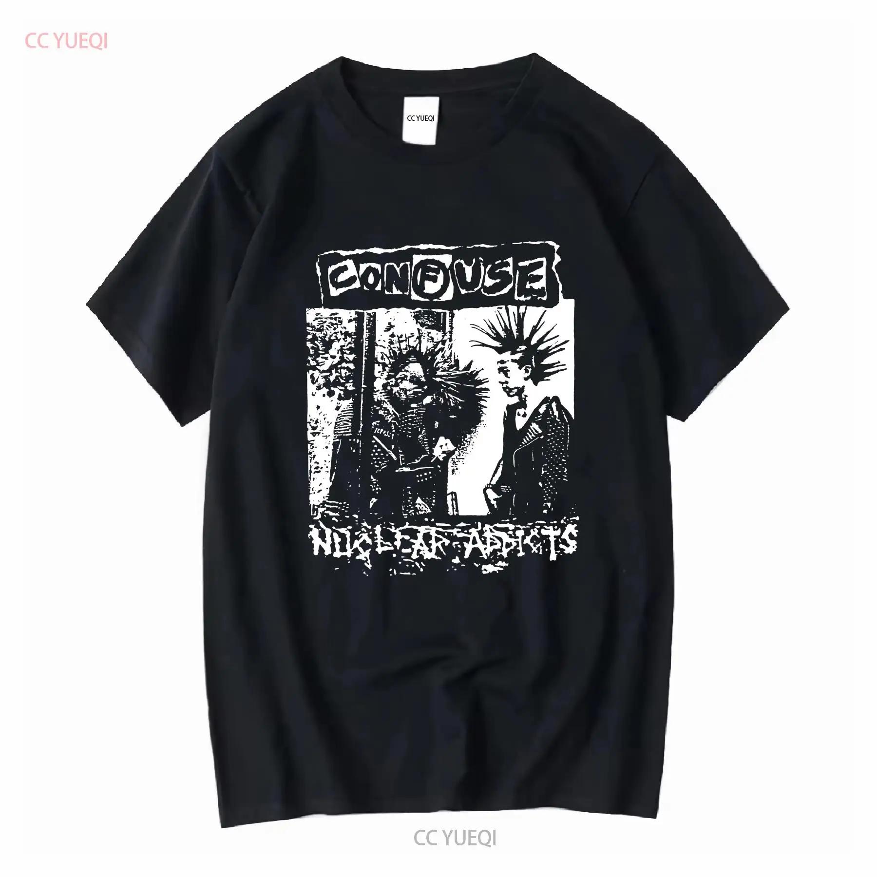 Confuse T Shirt Nuclear Addicts E P Punk Hardcore Speedcore Japanese Noise Detestation Equalizing Distort Zyanose vintage S разноцветный