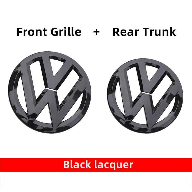BRK1 Car Logo Front Grille Rear Trunk Decoration Sticker Accessories For Volkswagen VW GTI Golf 6 7 8 Polo VW CC PasValve Stems Caps