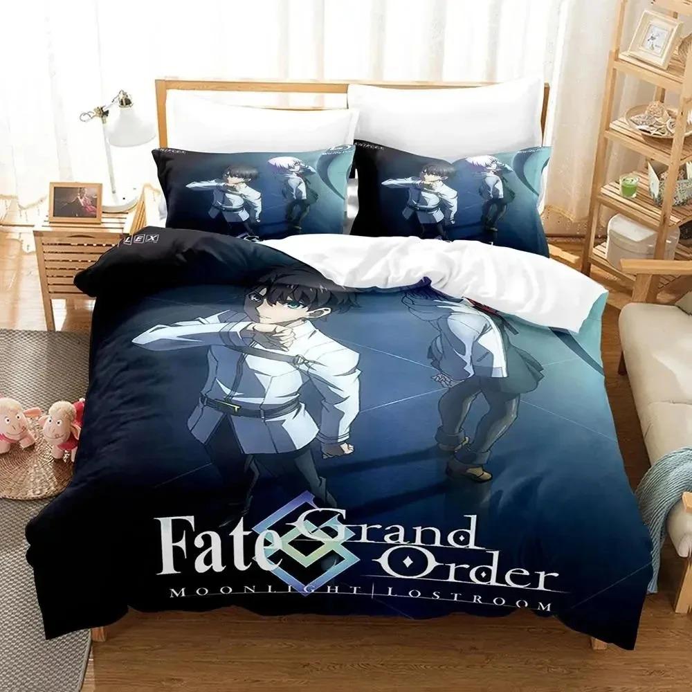 Anime Fate Grand Order Bedding Set Duvet Cover Bed Set Quilt Cover Pillowcase Comforter king Queen Size Boys Adult Bedding Set