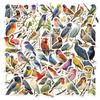 50Pcs Watercolor Bird Handmade Account Stickers DIY Luggage Refrigerator Water Cup Waterproof Sticker Laptop Guitar Decoration
